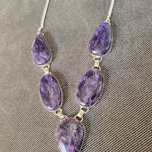 Elegant Purple Stone Necklace